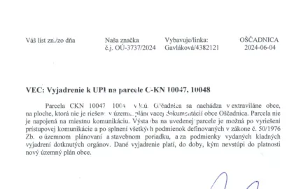 Na predaj dva investičné pozemky v obci Oščadnica, Čadca