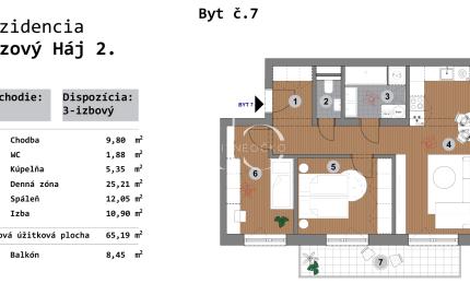 NOVOSTAVBA - predaj -  3 izb. byt, Bzovík - Krupina