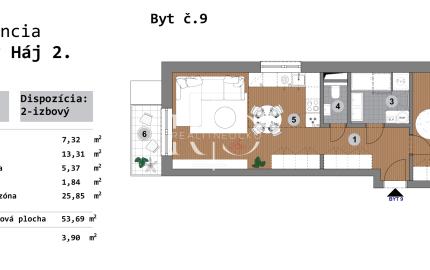 NOVOSTAVBA - predaj -  2 izb. byt, Bzovík - Krupina