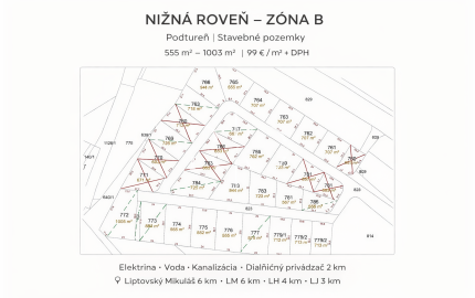 Na predaj stavebné pozemky - Podtureň/Liptovský Mikuláš