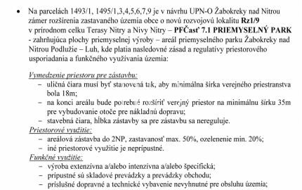 Na predaj priemyselné pozemky, Žabokreky n/N, Partizánske