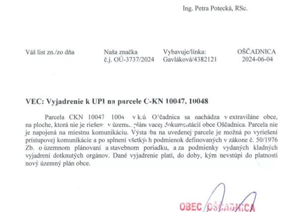 Na predaj dva investičné pozemky v obci Oščadnica, Čadca