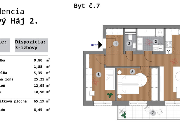 NOVOSTAVBA - predaj -  3 izb. byt, Bzovík - Krupina
