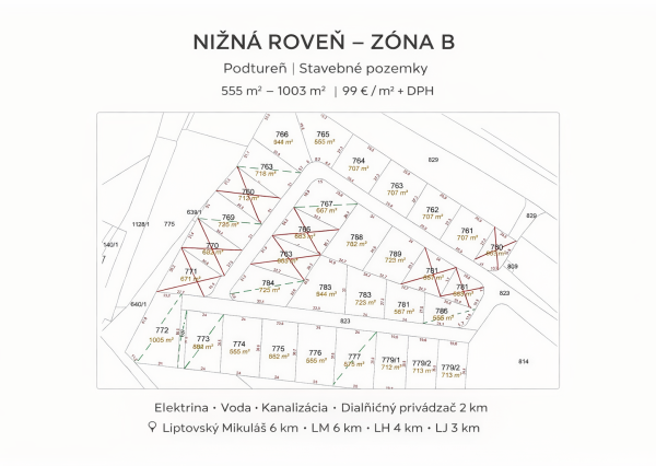 Na predaj stavebné pozemky - Podtureň/Liptovský Mikuláš