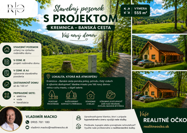 Na predaj stavebný pozemok - Kremnica