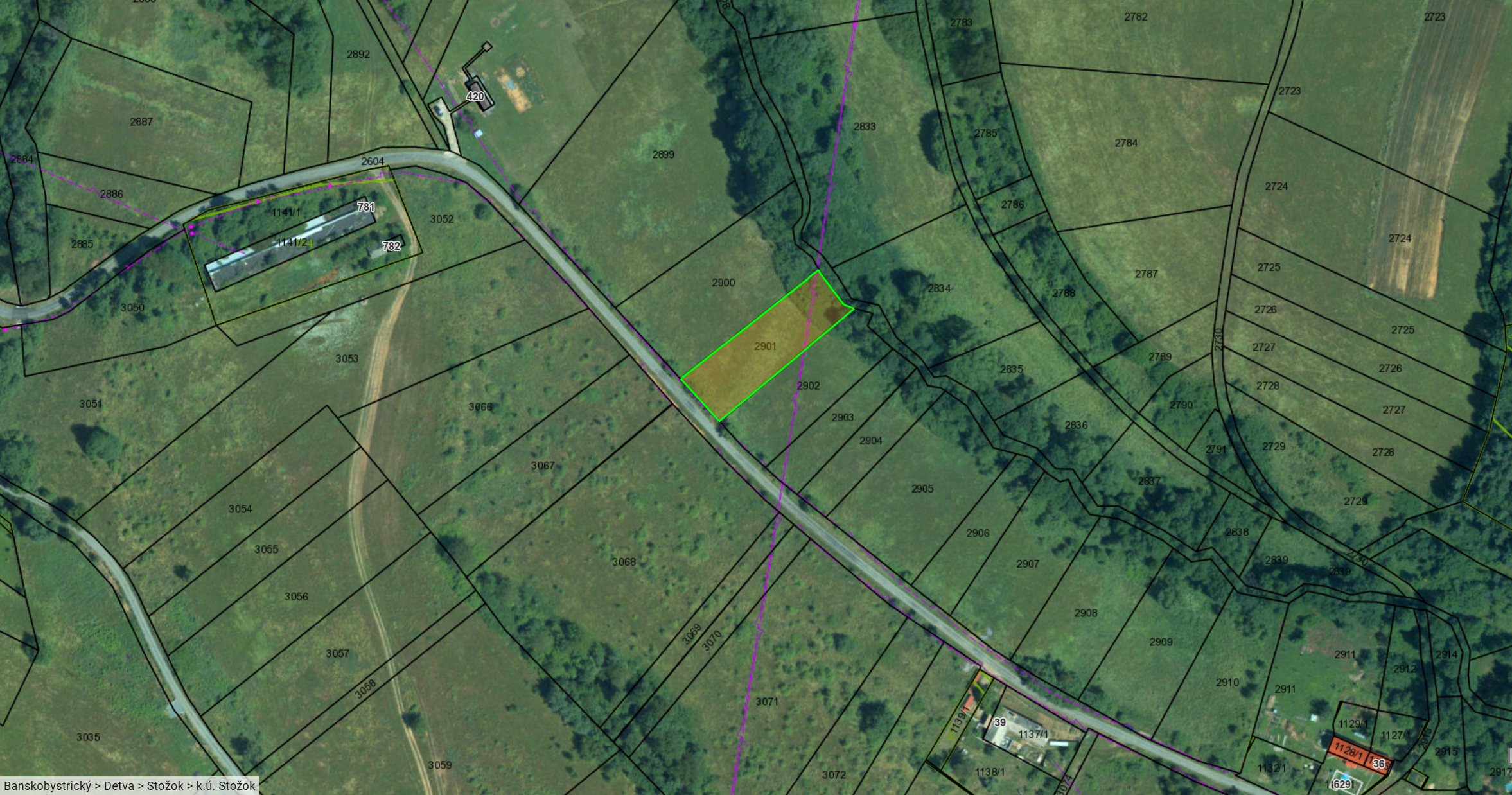 Na predaj:  pozemok v obci Stožok – časť Vyletelovci