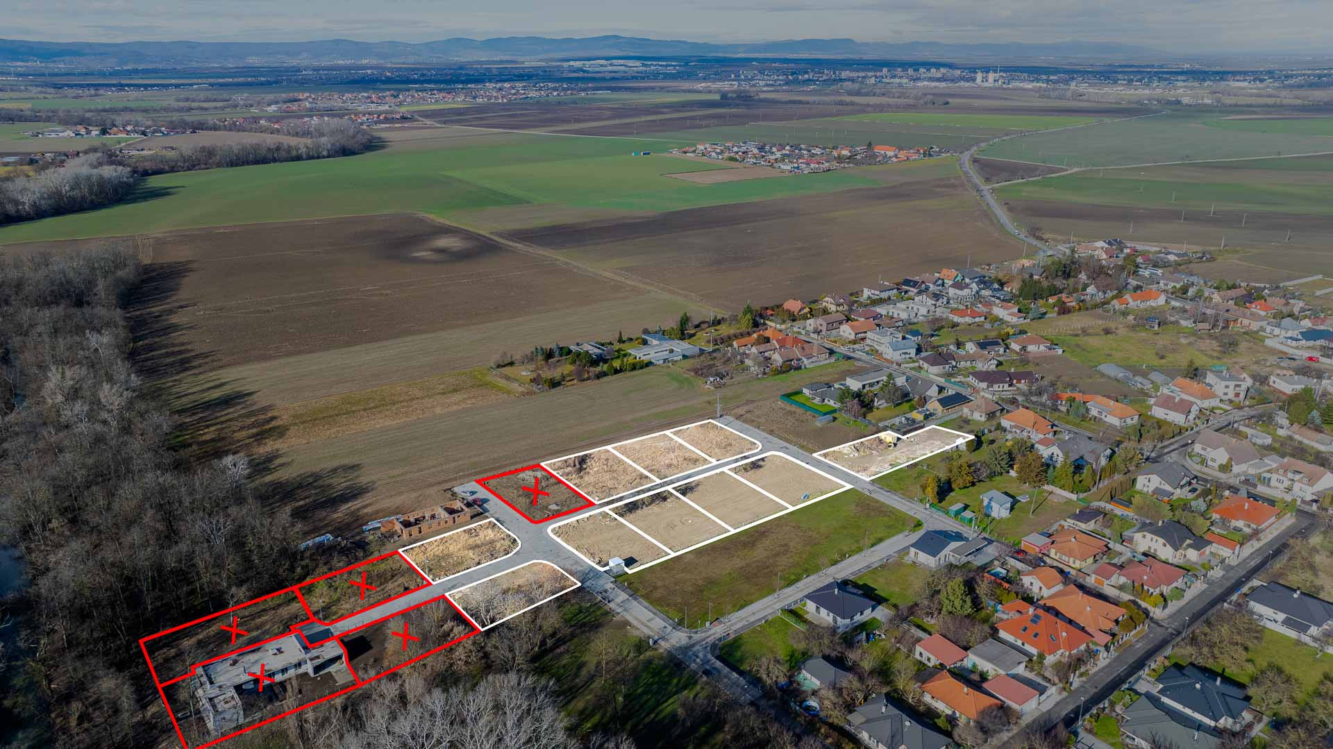 Predaj stavebné pozemky v novej časti  obce Hrubý Šúr-Senec