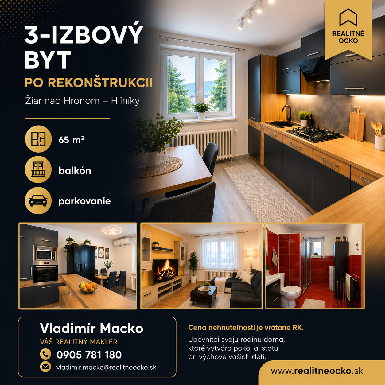 Na predaj 3 izb. byt - Žiar nad Hronom